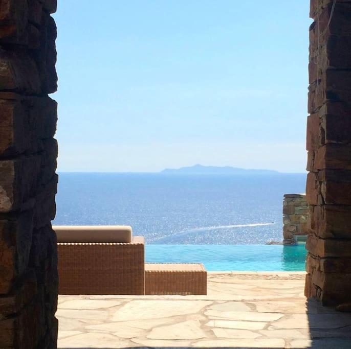 Luxury Cycladic Villa-Enjoy Infinity Pool Sunsets Koundouros Eksteriør billede